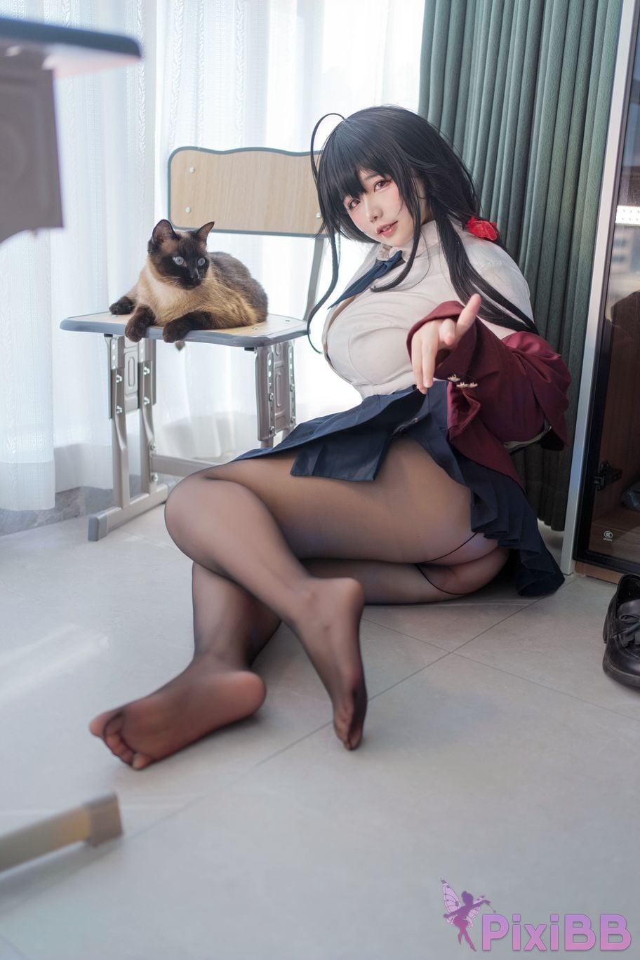 Cosplayer Ah Ban is very happy today Dafeng JK PixiBB.COM 010