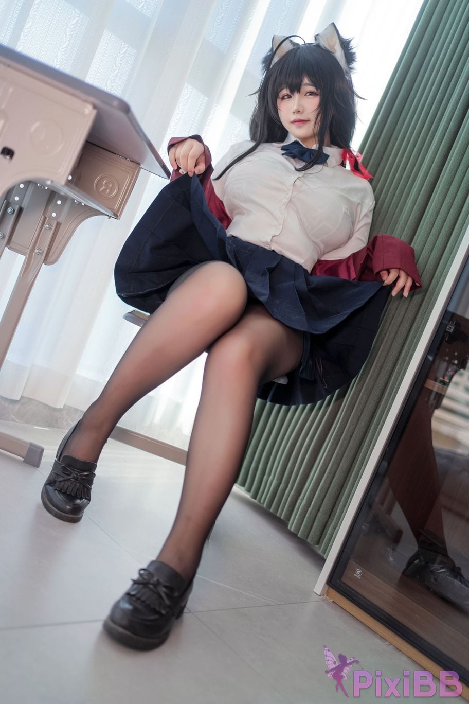 Cosplayer Ah Ban is very happy today Dafeng JK PixiBB.COM 022