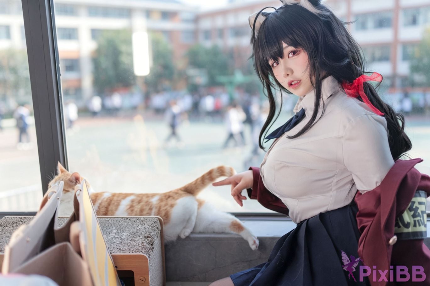 Cosplayer Ah Ban is very happy today Dafeng JK PixiBB.COM 027
