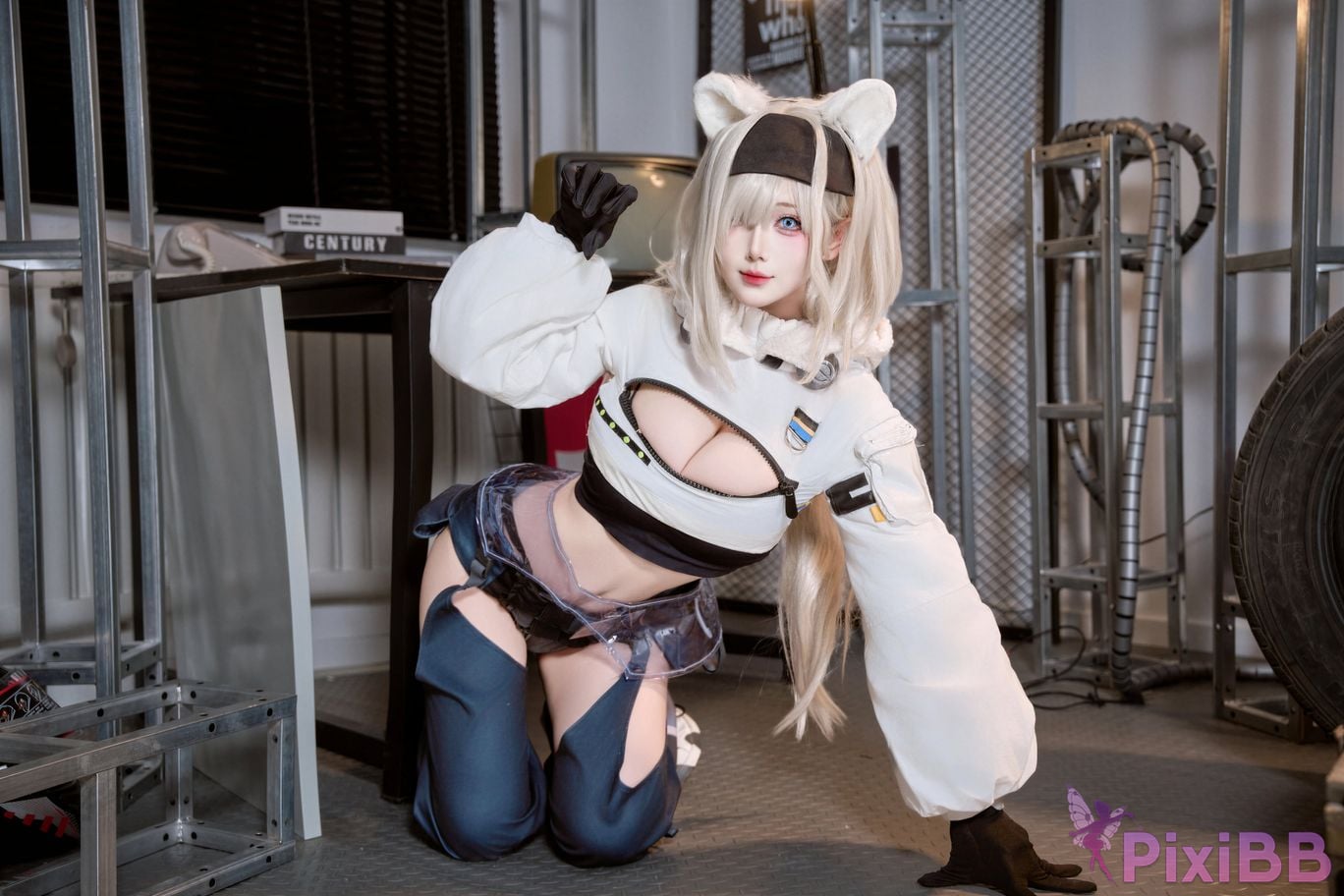 Cosplayer Last night 787 Arknights aurora PixiBB.COM 010
