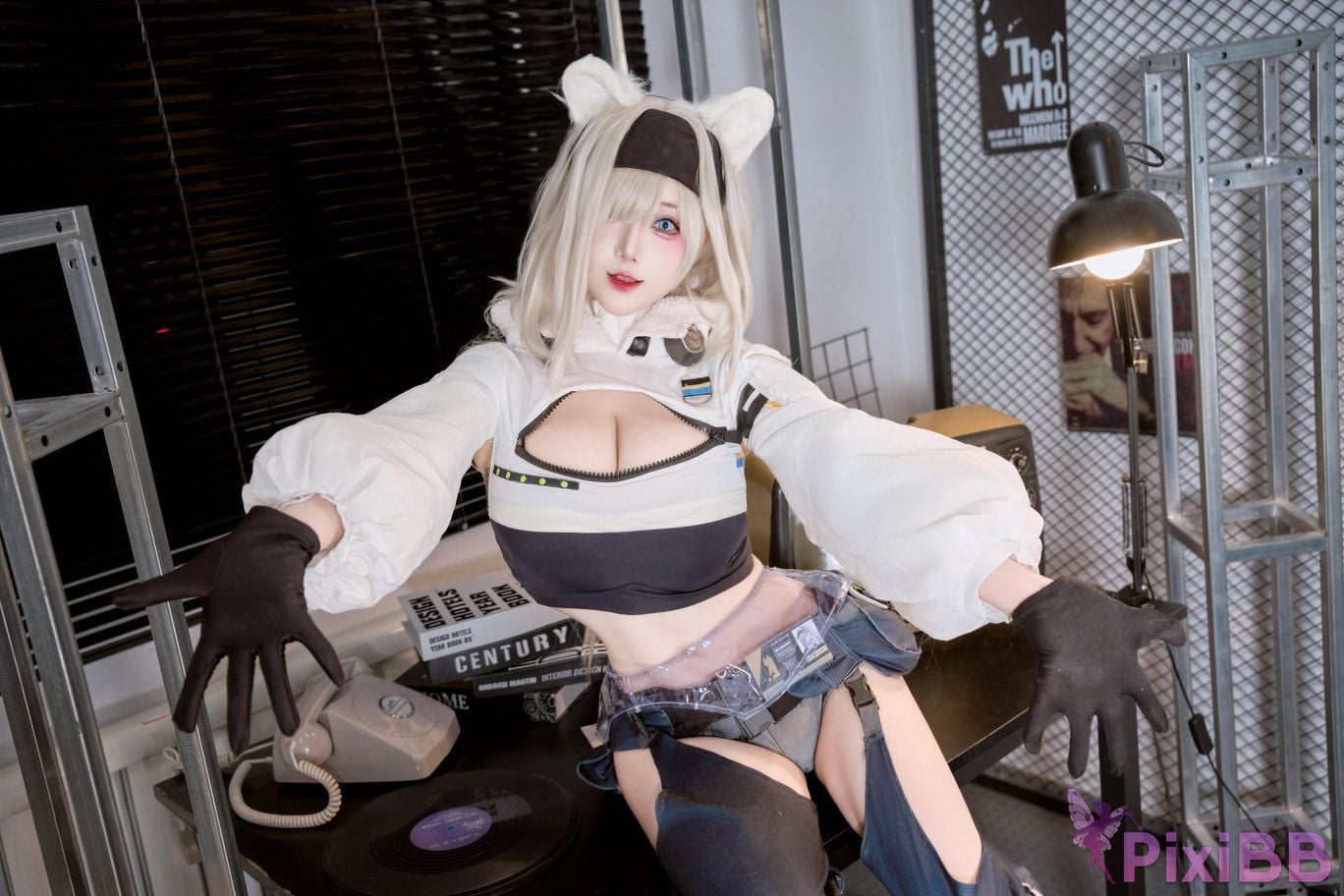 Cosplayer Last night 787 Arknights aurora PixiBB.COM 015