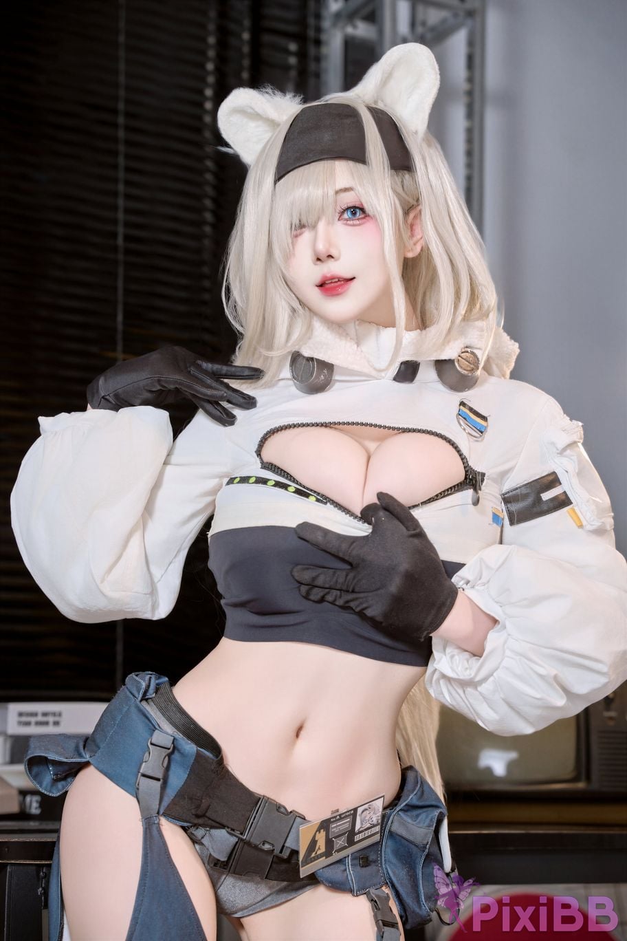 Cosplayer Last night 787 Arknights aurora PixiBB.COM 017