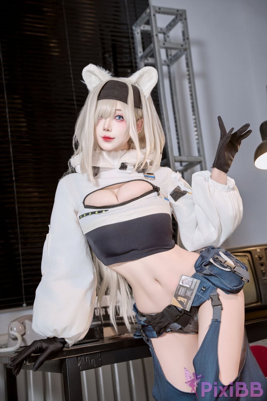 Cosplayer Last night 787 Arknights aurora PixiBB.COM 018