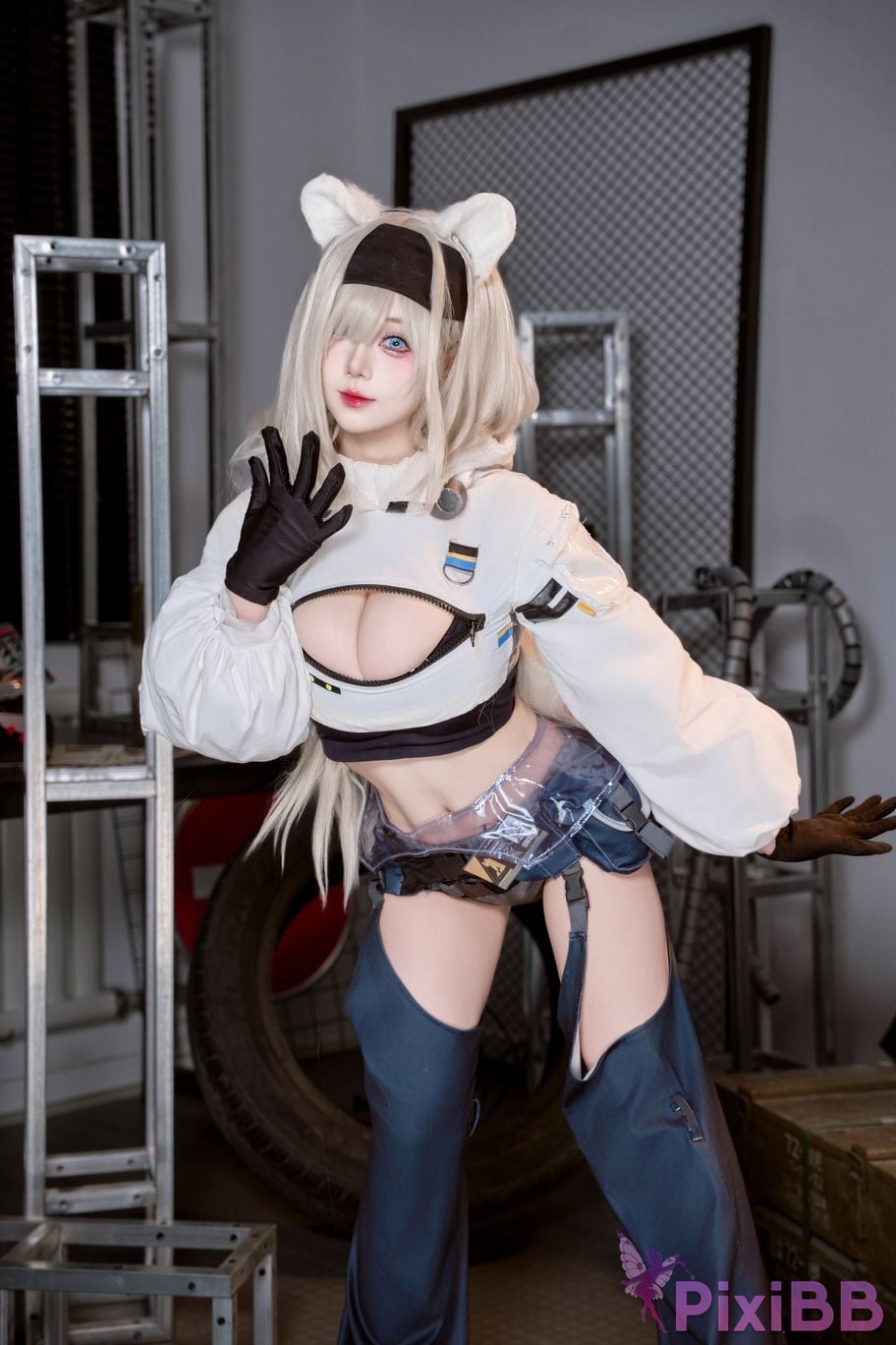 Cosplayer Last night 787 Arknights aurora PixiBB.COM 019