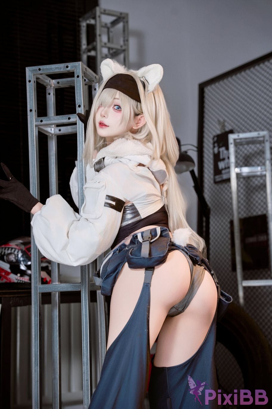 Cosplayer Last night 787 Arknights aurora PixiBB.COM 020