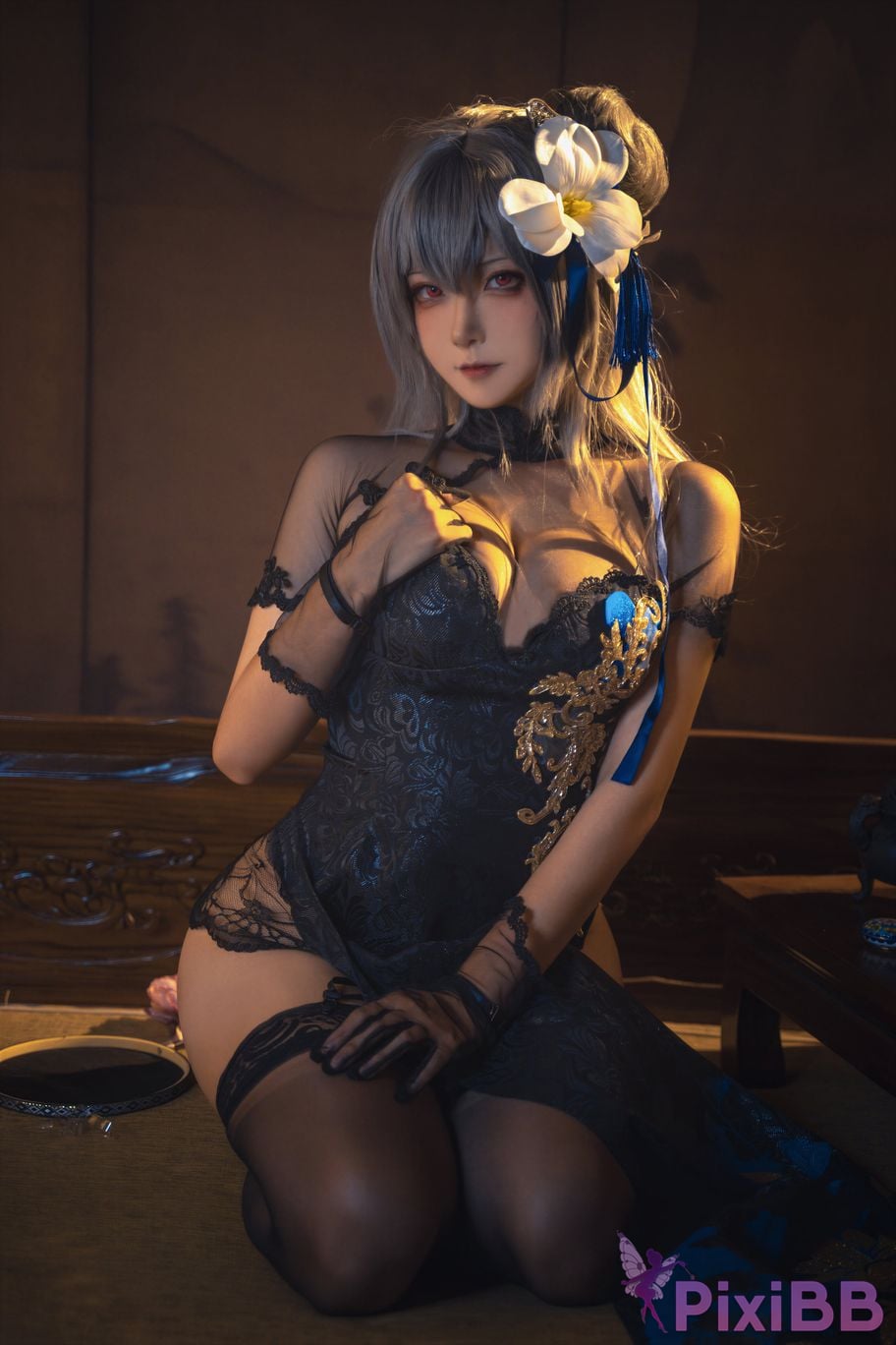 Cosplayer Seya lion smash azur lane Louis IX cheongsam PixiBB.COM 001