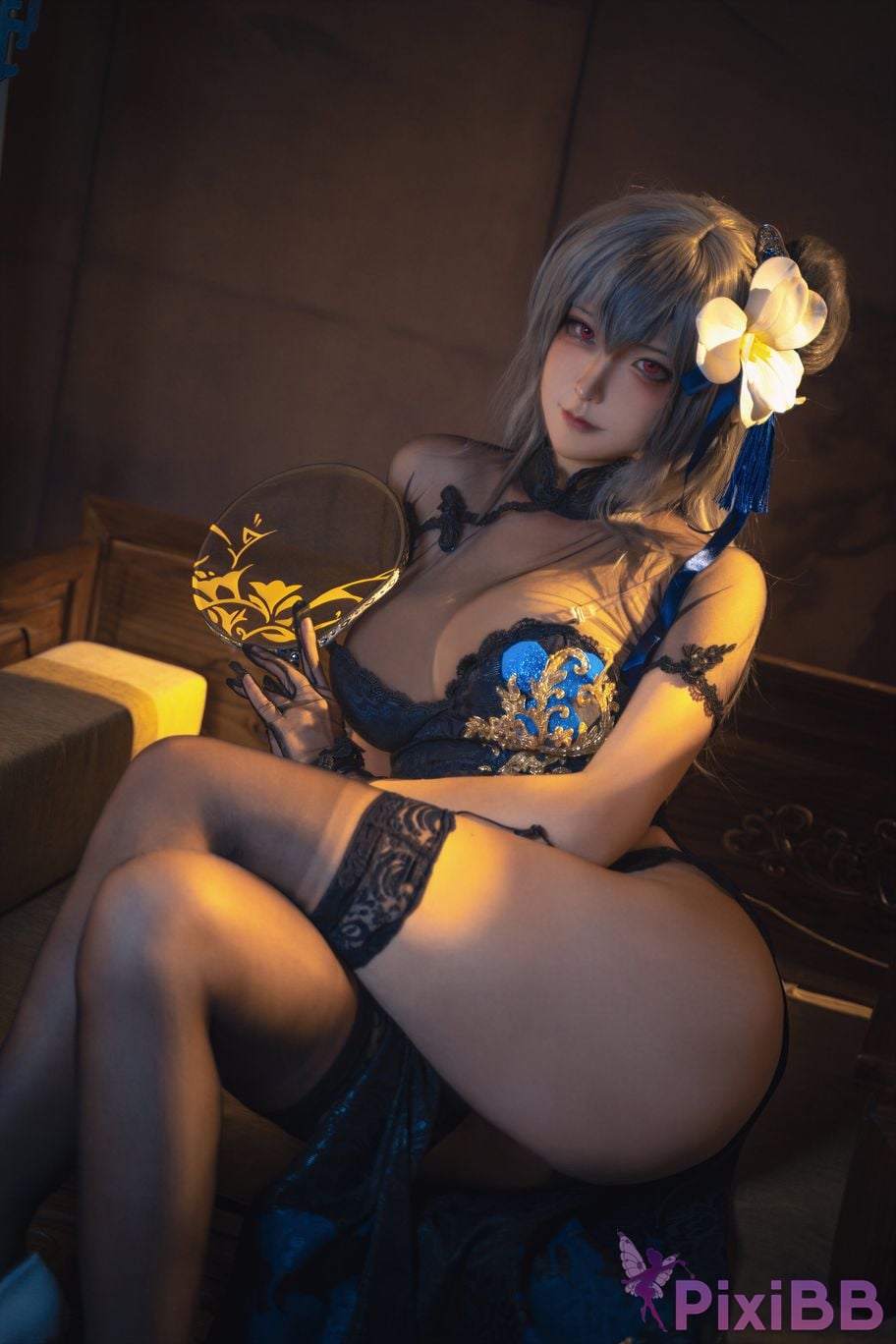 Cosplayer Seya lion smash azur lane Louis IX cheongsam PixiBB.COM 002