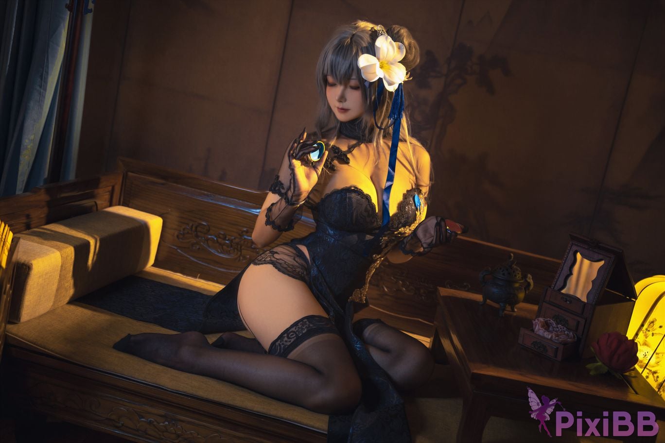Cosplayer Seya lion smash azur lane Louis IX cheongsam PixiBB.COM 004