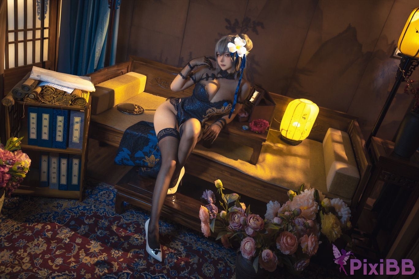 Cosplayer Seya lion smash azur lane Louis IX cheongsam PixiBB.COM 005