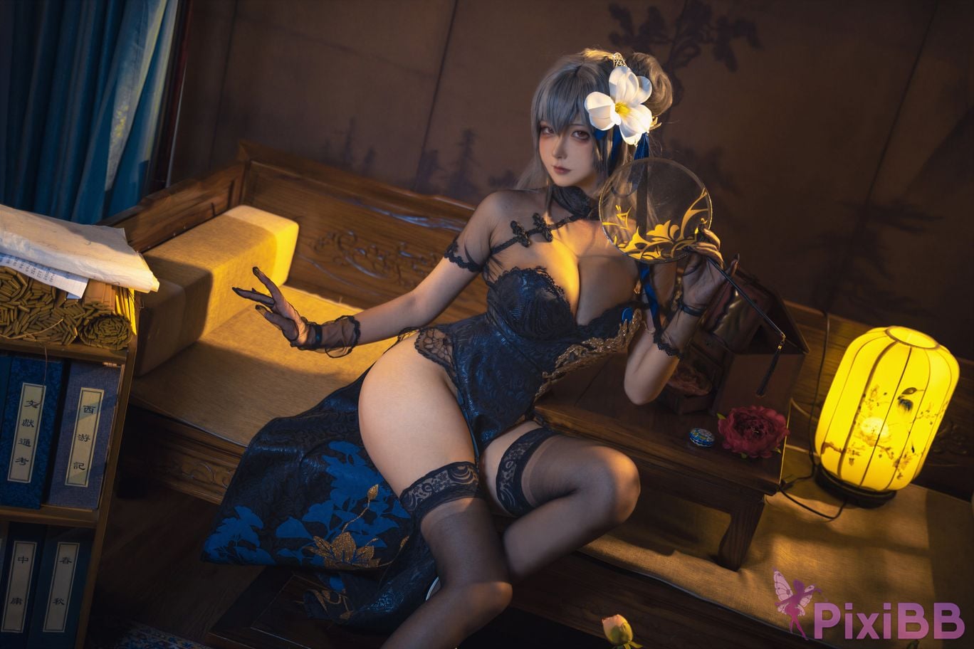 Cosplayer Seya lion smash azur lane Louis IX cheongsam PixiBB.COM 006