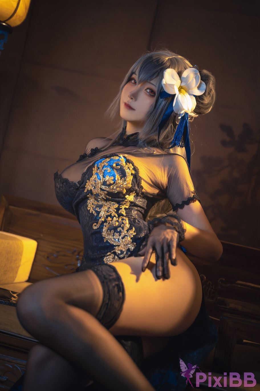 Cosplayer Seya lion smash azur lane Louis IX cheongsam PixiBB.COM 007