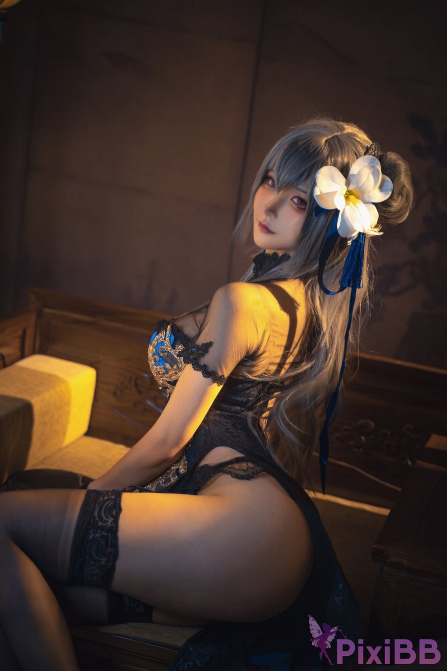 Cosplayer Seya lion smash azur lane Louis IX cheongsam PixiBB.COM 008