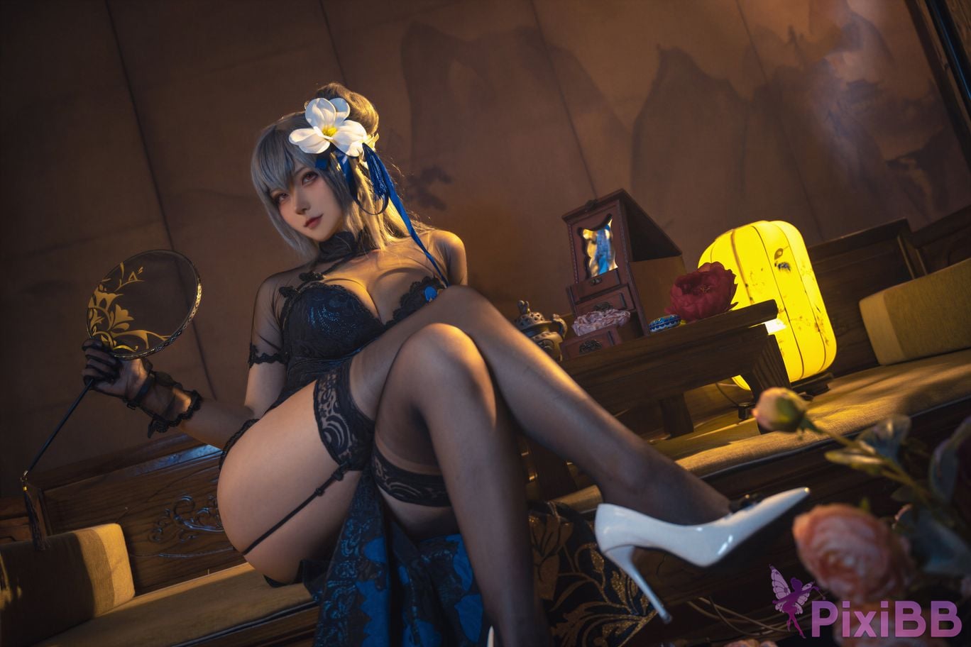 Cosplayer Seya lion smash azur lane Louis IX cheongsam PixiBB.COM 009