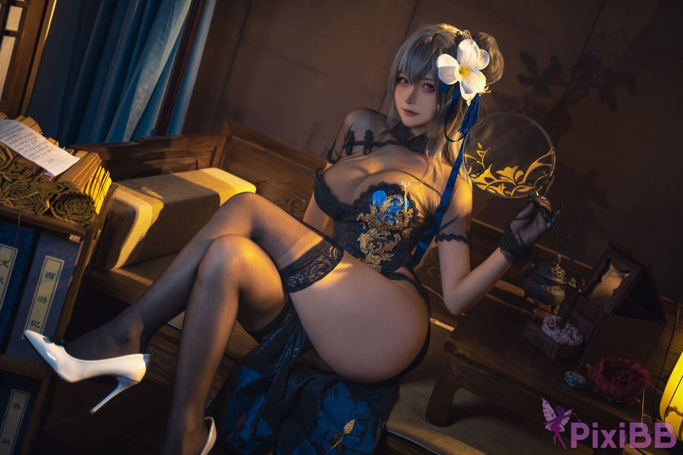 Cosplayer Seya lion smash azur lane Louis IX cheongsam PixiBB.COM 012