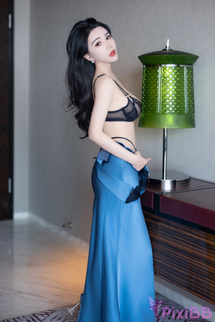 No watermark for in app purchases Li Ruoxi Blue Erotic Lingerie PixiBB.COM 023