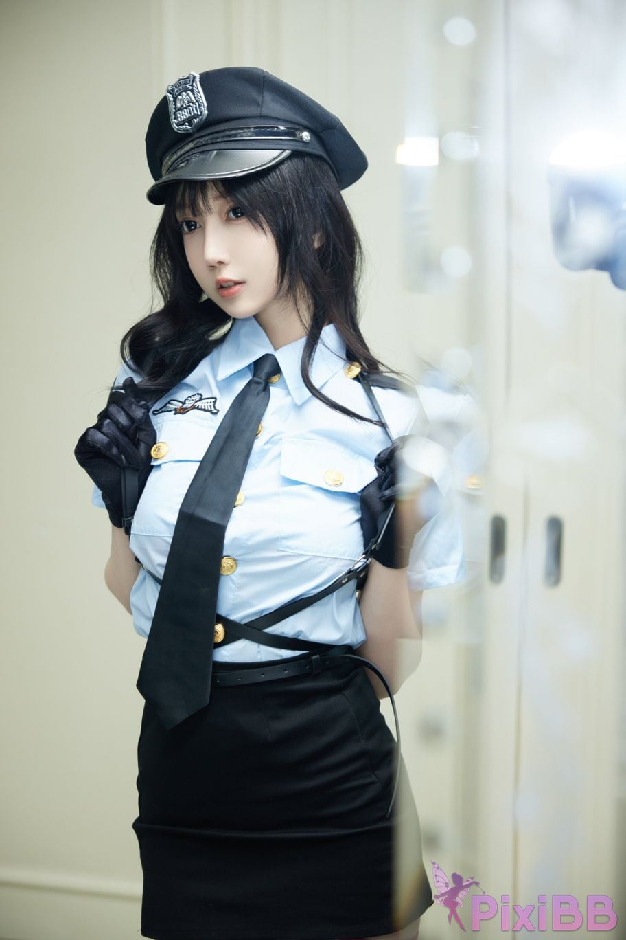No watermark for in app purchases Yueer Yue er blue uniform PixiBB.COM 009