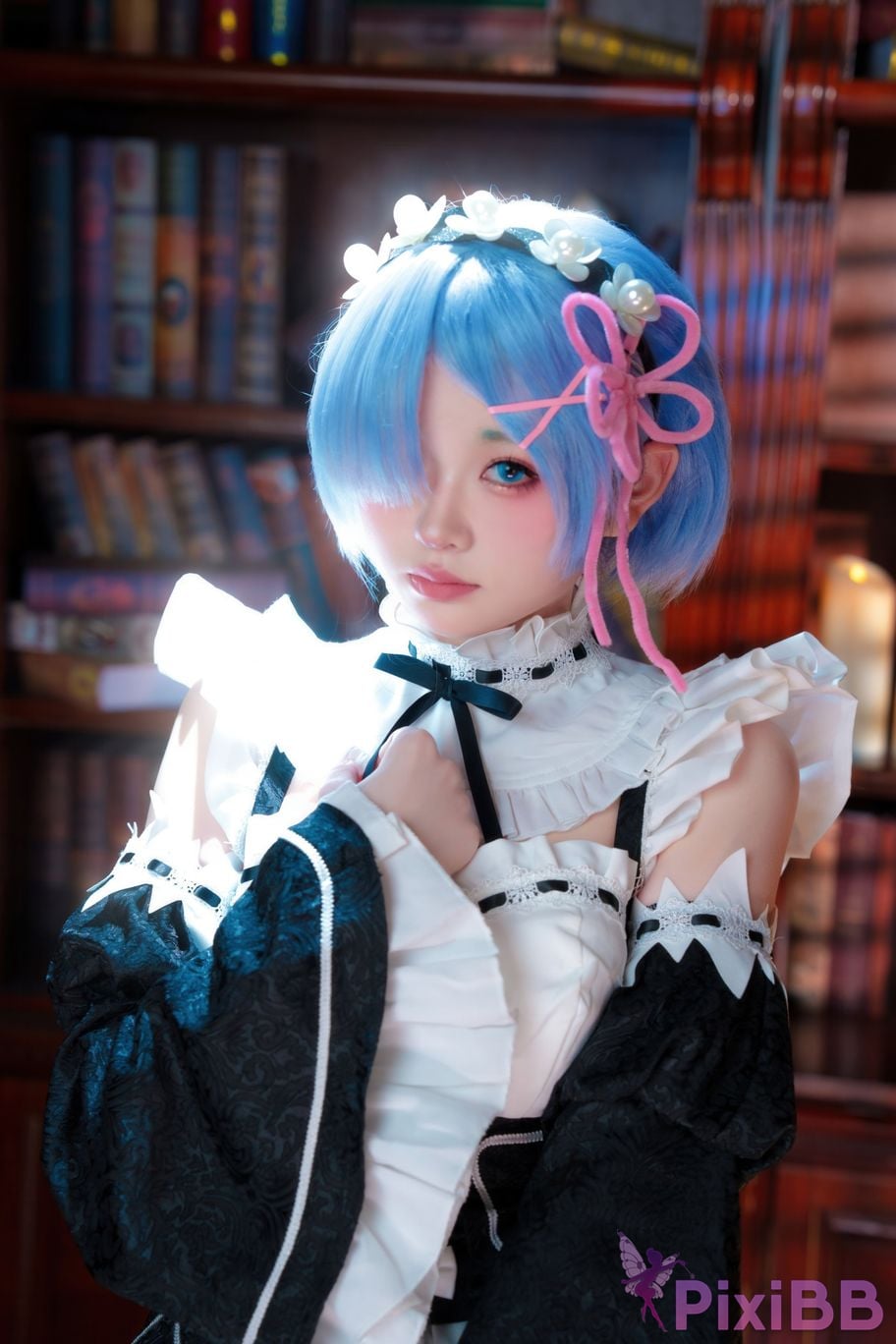 Cosplayer Young water bell coat Rem ReZero Re0 PixiBB.COM 021