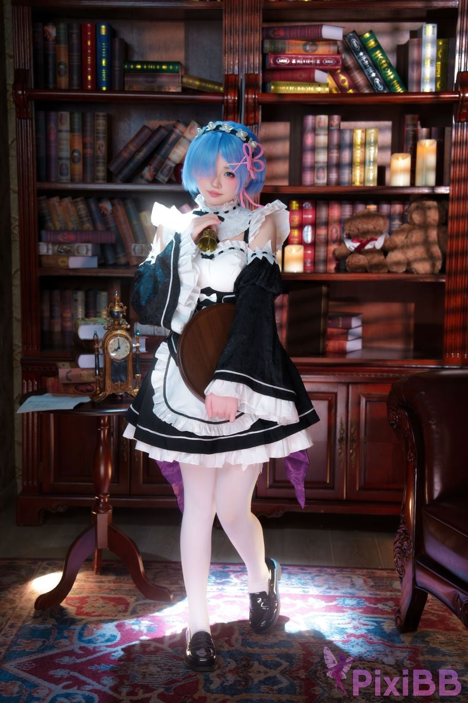 Cosplayer Young water bell coat Rem ReZero Re0 PixiBB.COM 032