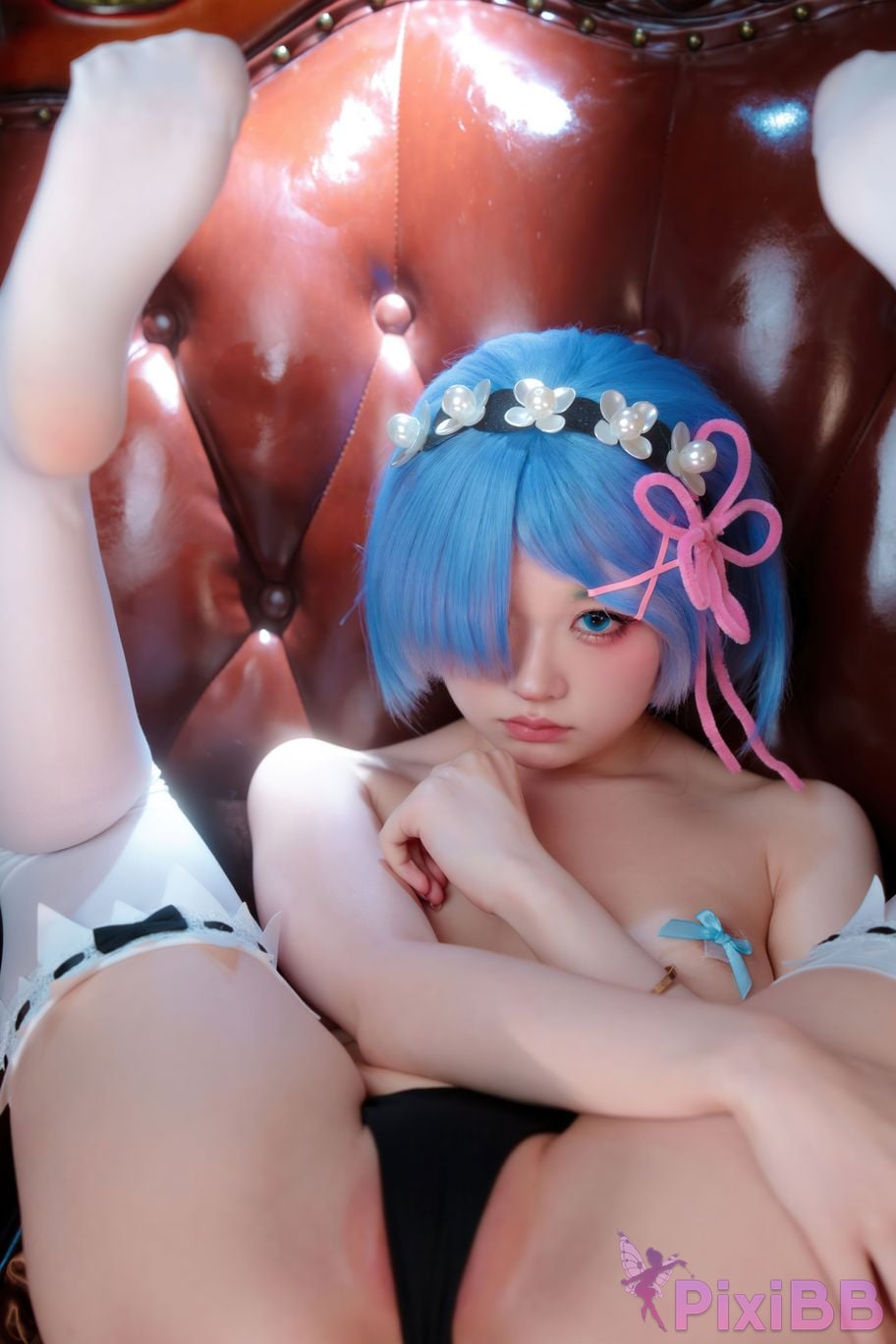 Cosplayer Young water bell coat Rem ReZero Re0 PixiBB.COM 104