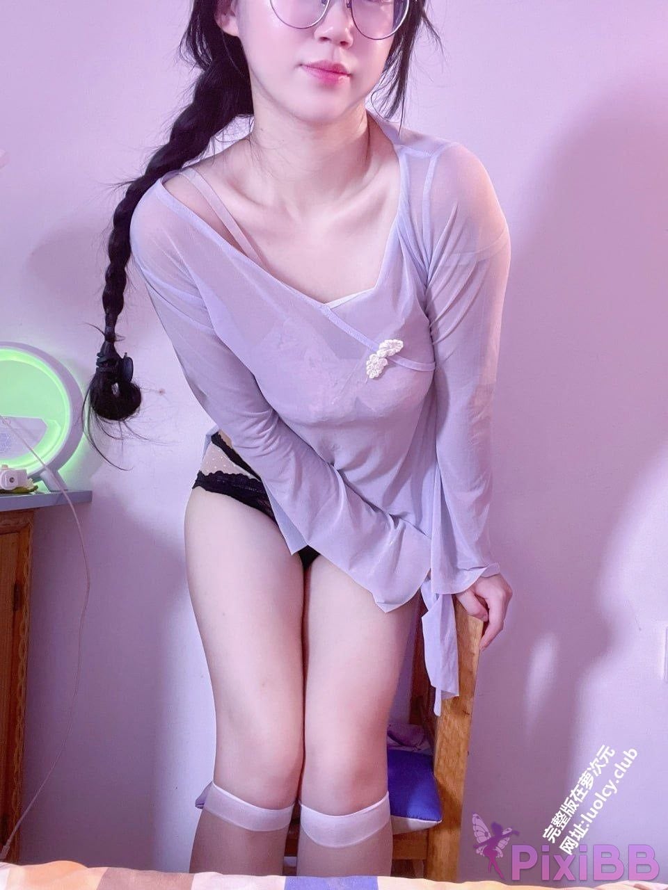 OtherXXX Xiaomian Admiral Welfare B Standing contrast glasses girl Member customized sexy temptations PixiBB.COM 050