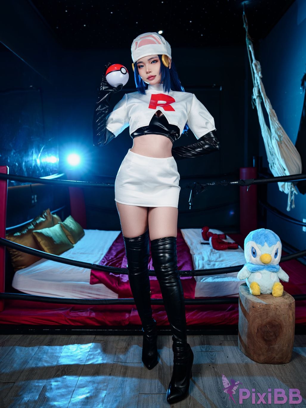 Coser ZinieQ Dawn Pokemon in Team Rocket Costume PixiBB.COM 009