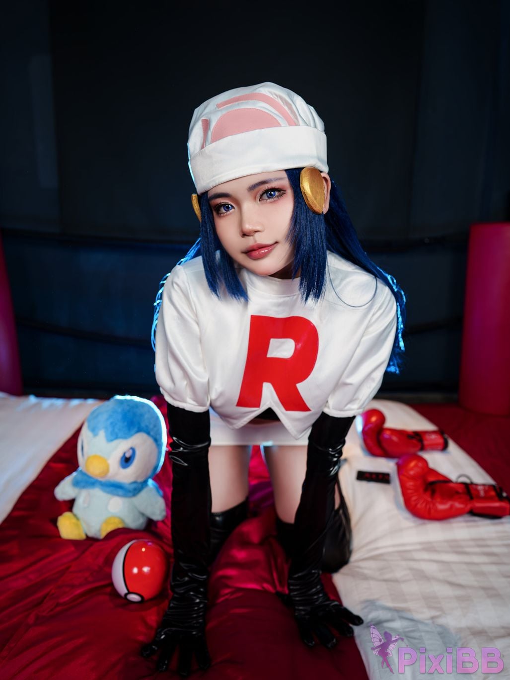 Coser ZinieQ Dawn Pokemon in Team Rocket Costume PixiBB.COM 012