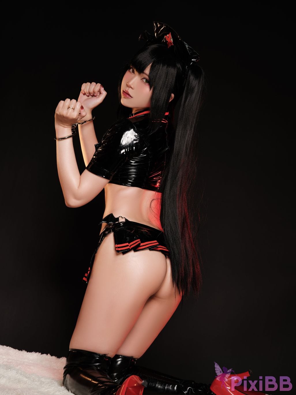 Coser ZinieQ Kurumi Dark Nurse Cosplay PixiBB.COM 025