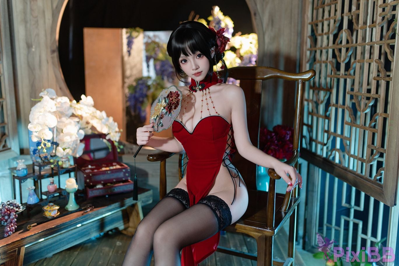 Cosplayer Bangni Bonnie New Years Day cheongsam PixiBB.COM 001