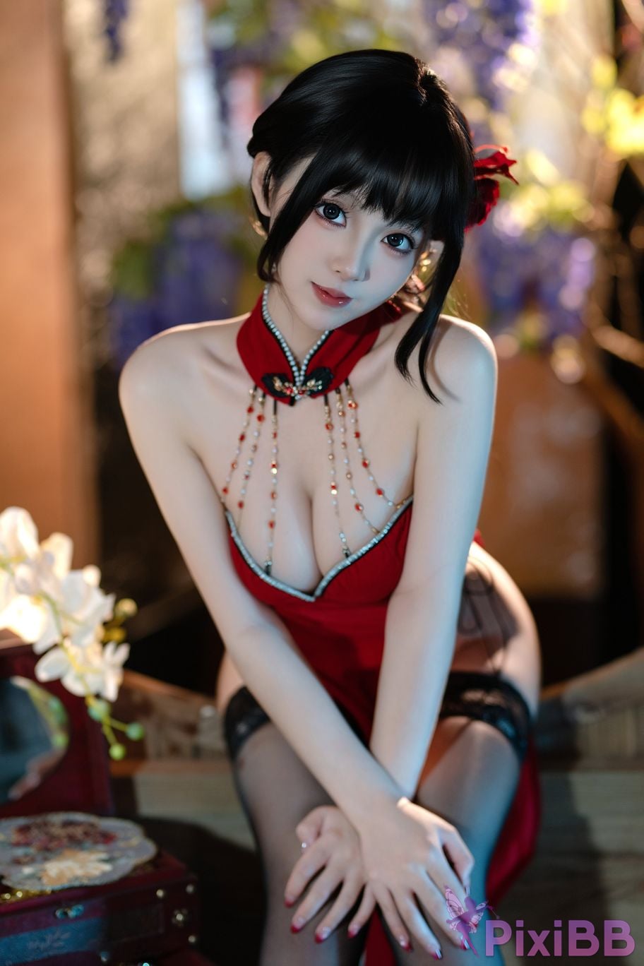 Cosplayer Bangni Bonnie New Years Day cheongsam PixiBB.COM 041