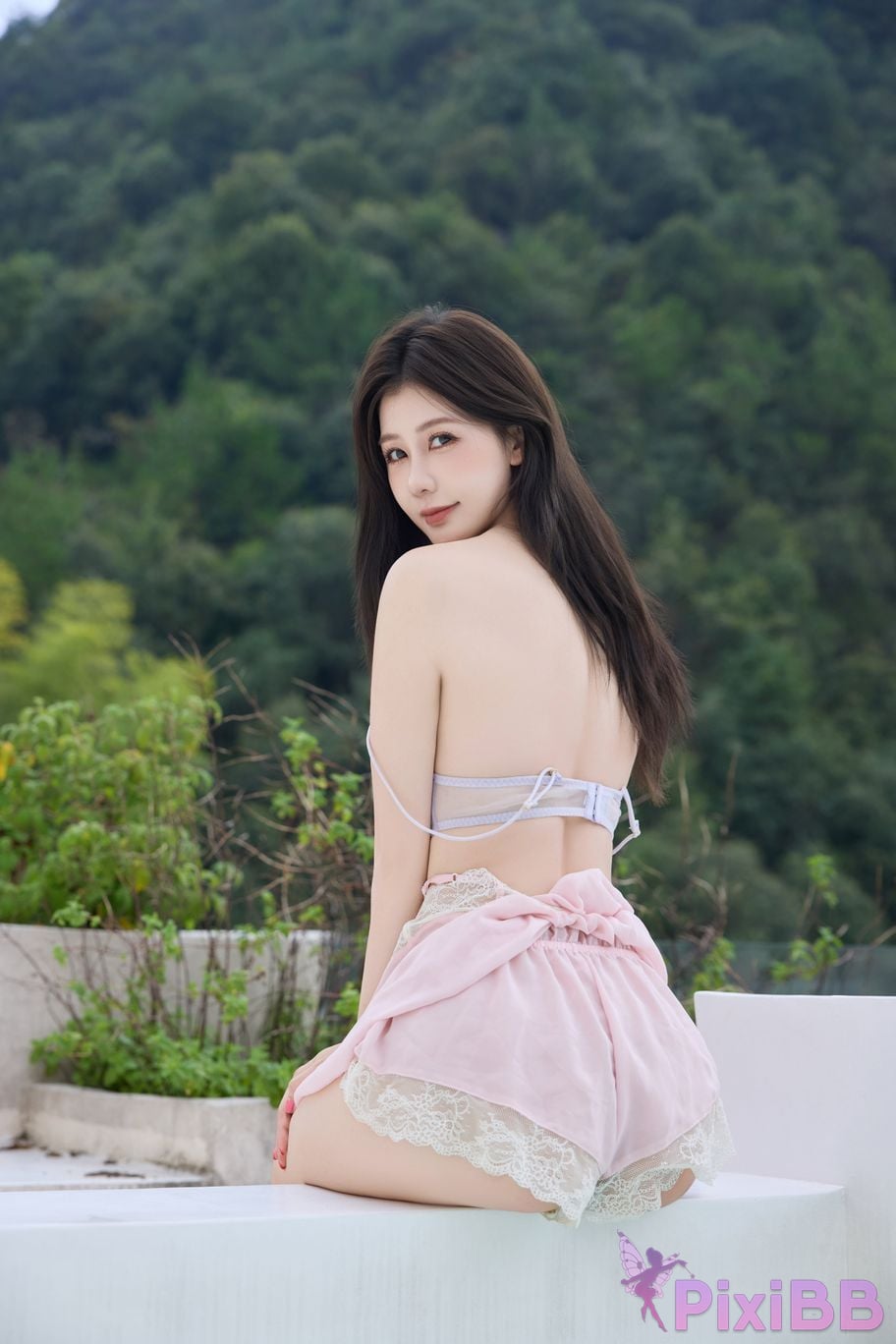 No watermark for in app purchases Yin Tian Tiantian purple swimsuit PixiBB.COM 026
