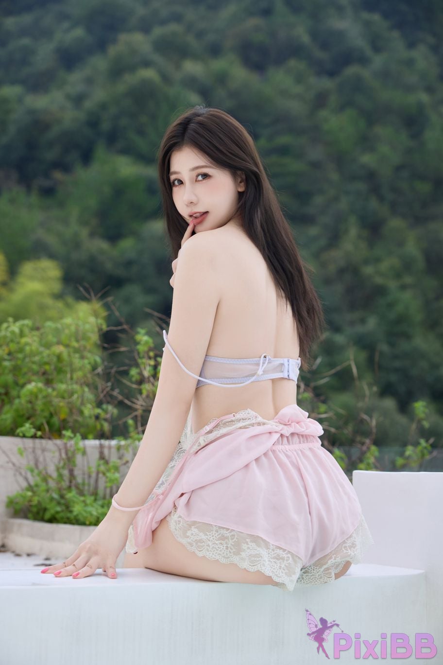 No watermark for in app purchases Yin Tian Tiantian purple swimsuit PixiBB.COM 027