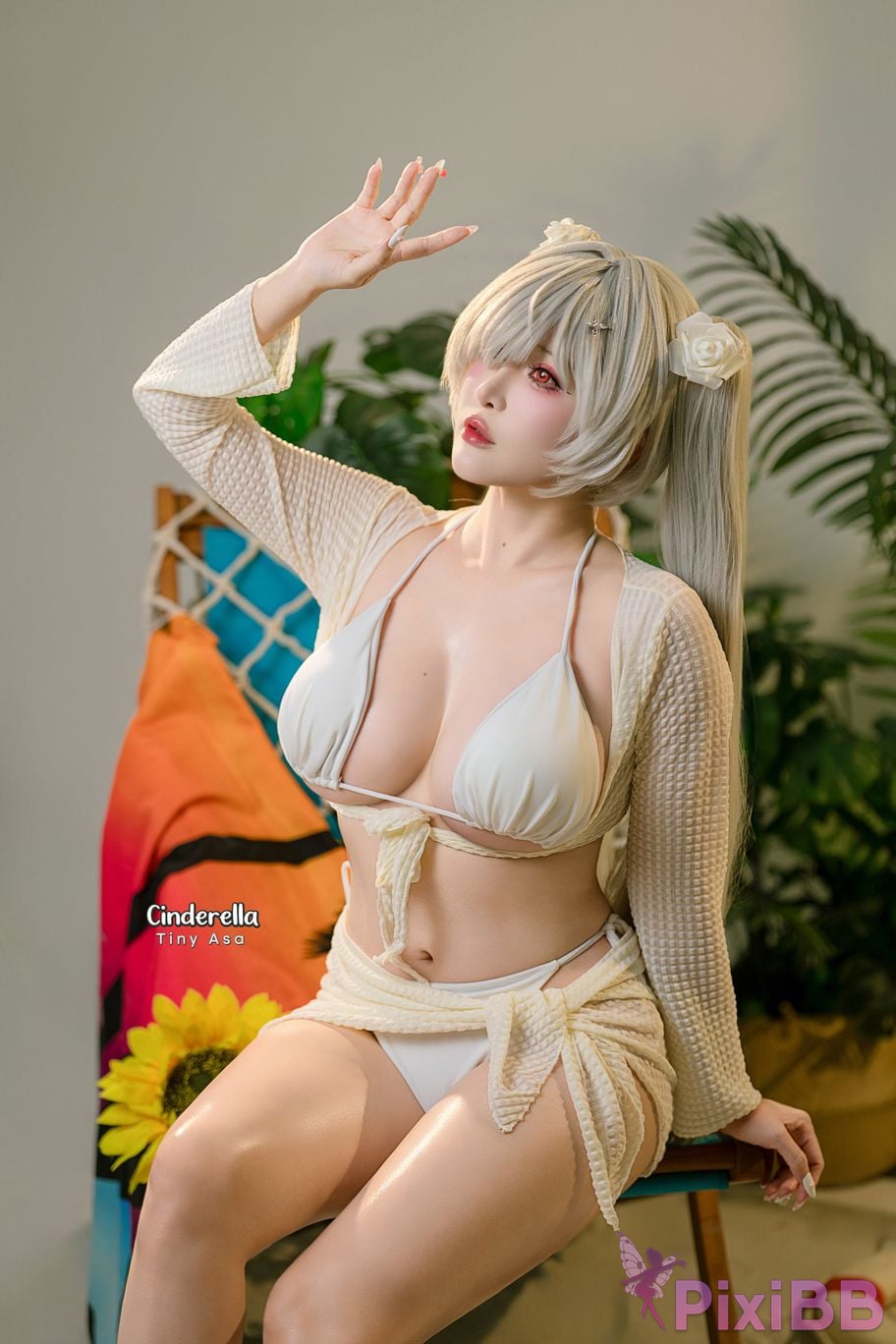 Cosplayer Tiny Asa Cinderella Crystal Wave NIKKE Glaze waves PixiBB.COM 005