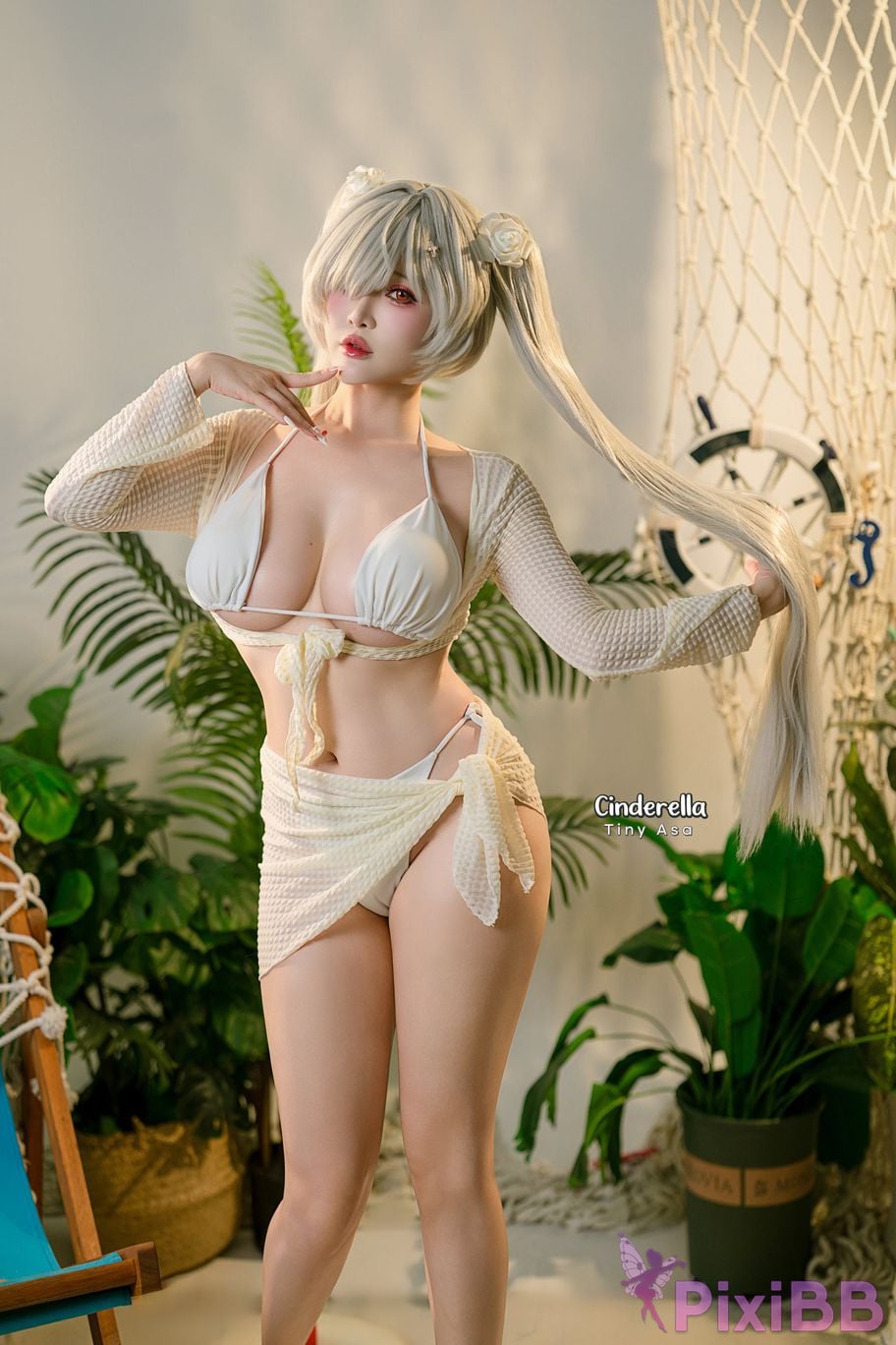Cosplayer Tiny Asa Cinderella Crystal Wave NIKKE Glaze waves PixiBB.COM 076