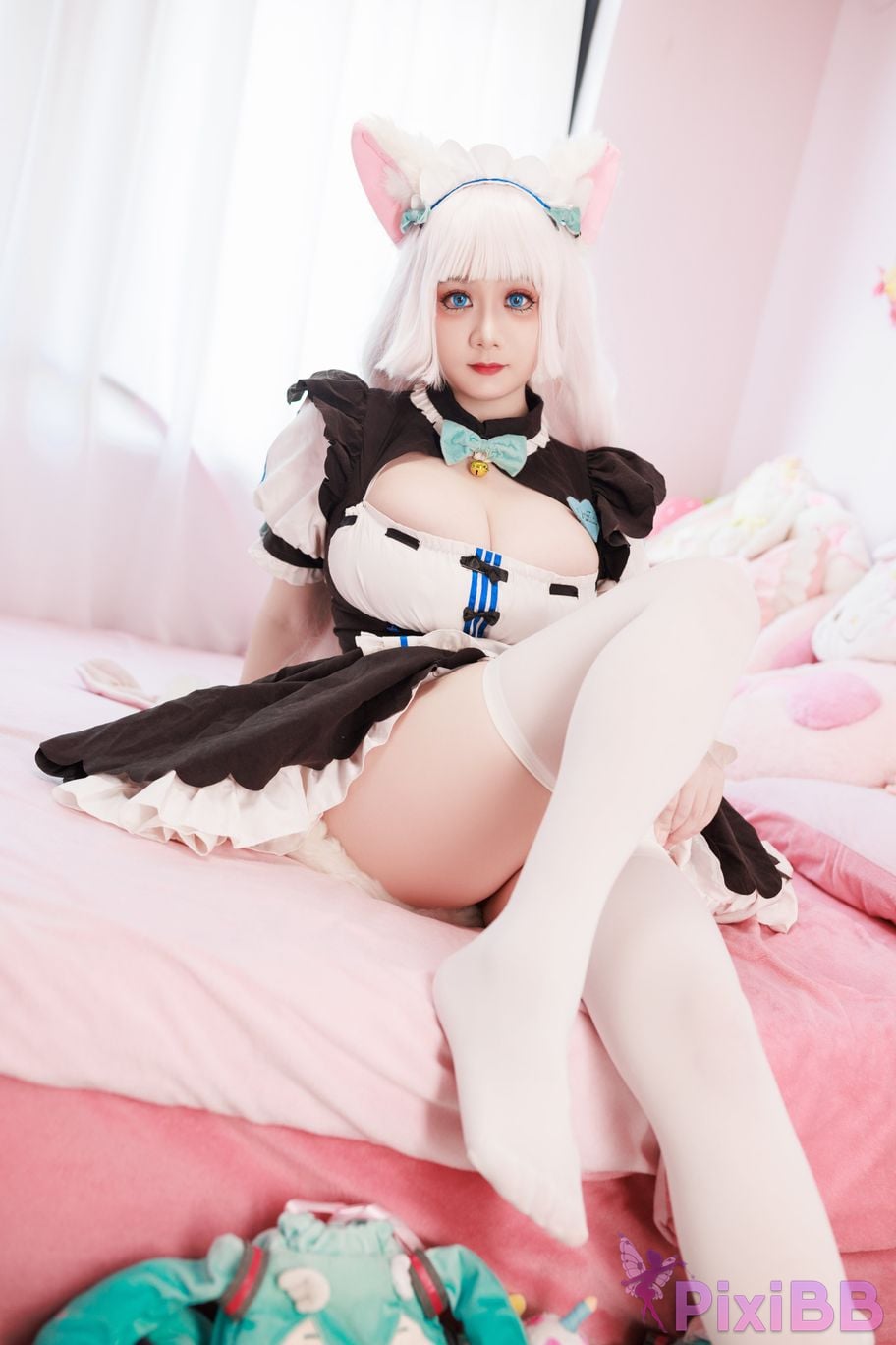 Cosplayer Ah Xuexue Vanilla Maid PixiBB.COM 019