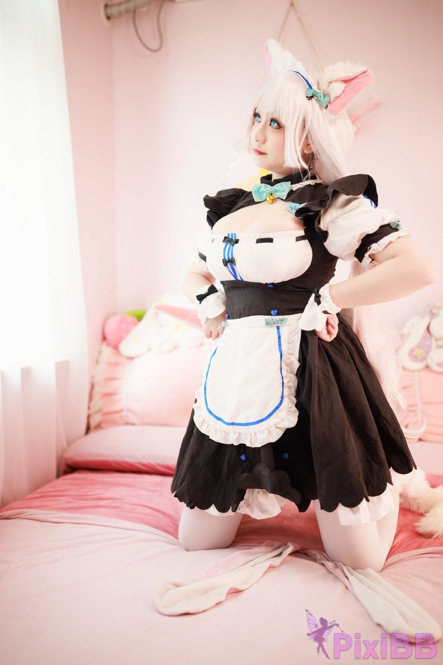 Cosplayer Ah Xuexue Vanilla Maid PixiBB.COM 035