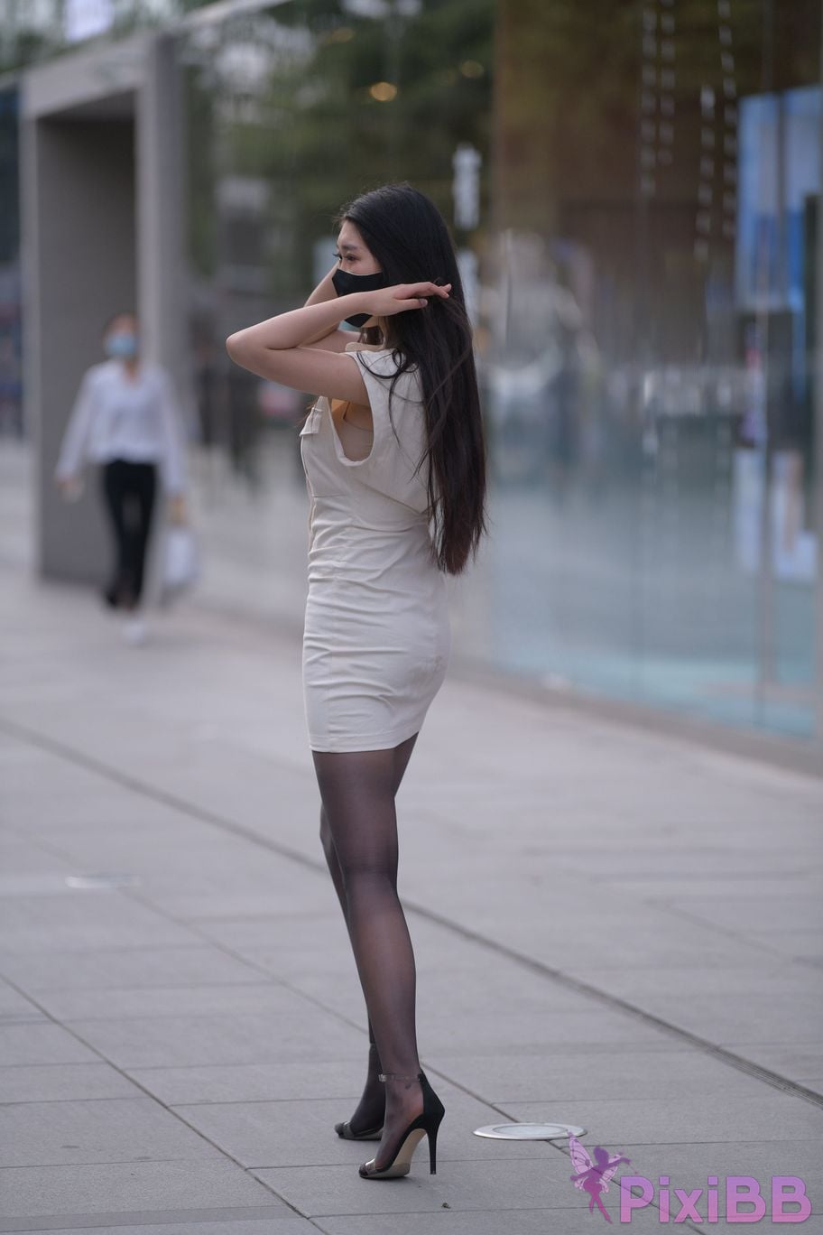 Featured Street Photography Works No.5857 Sexy beauty in black stockings PixiBB.COM 029