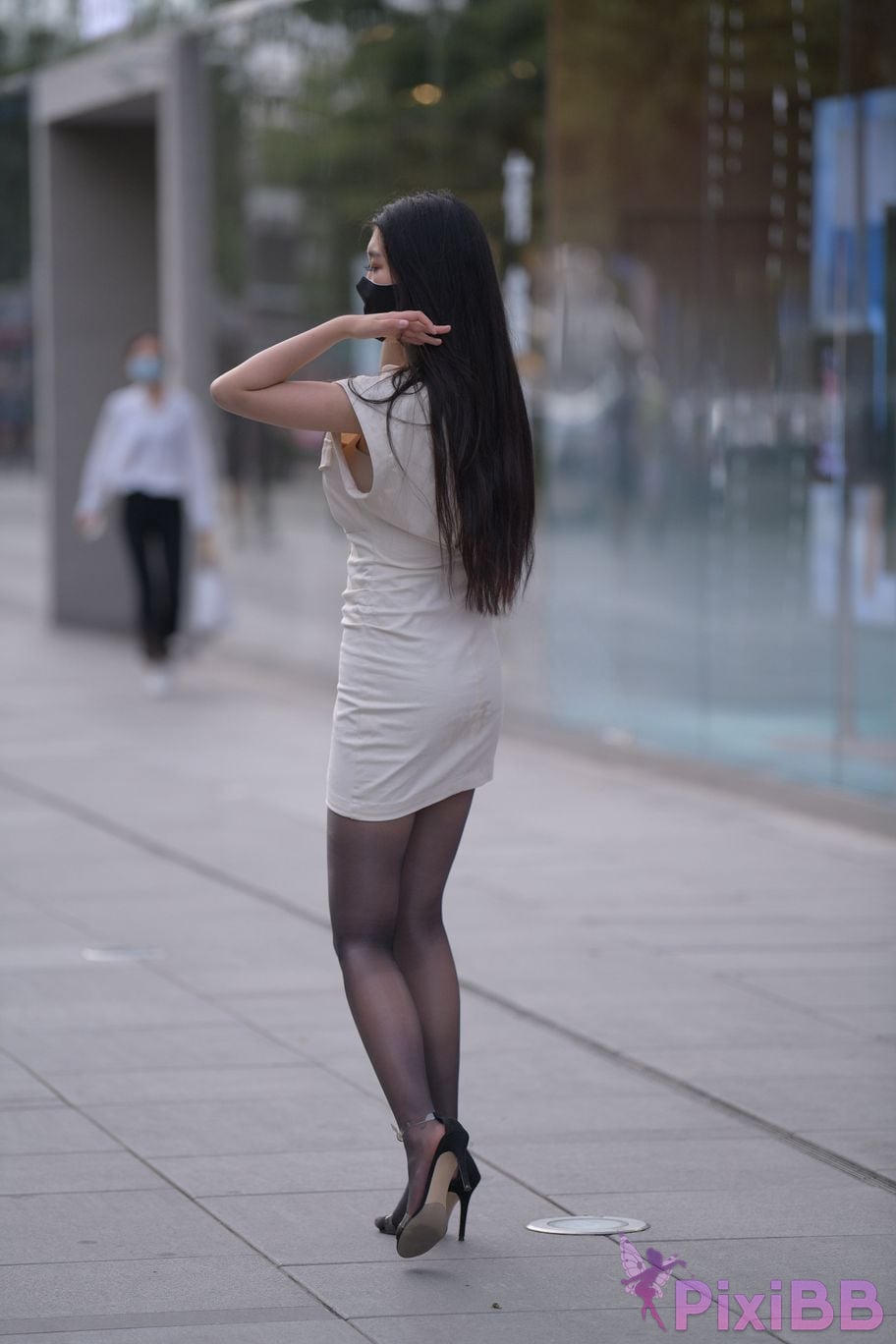 Featured Street Photography Works No.5857 Sexy beauty in black stockings PixiBB.COM 030
