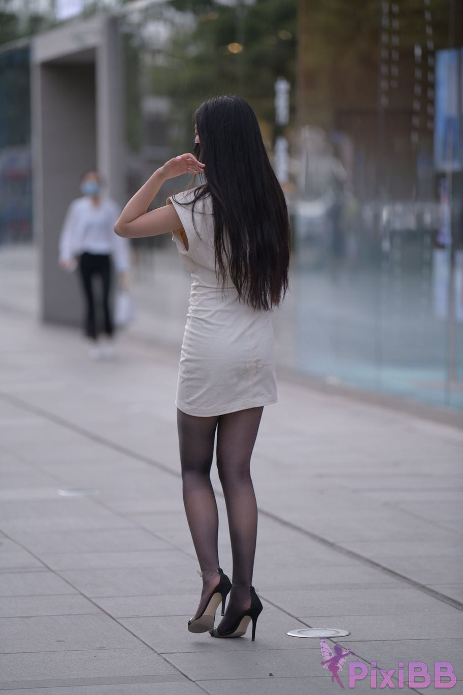 Featured Street Photography Works No.5857 Sexy beauty in black stockings PixiBB.COM 031