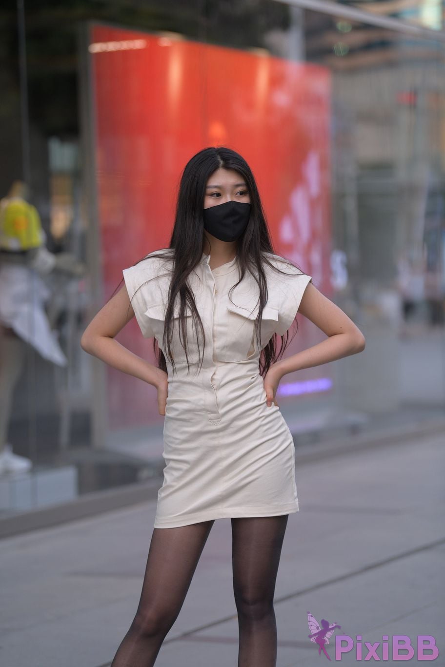 Featured Street Photography Works No.5857 Sexy beauty in black stockings PixiBB.COM 048