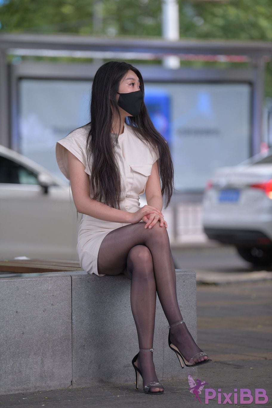 Featured Street Photography Works No.5857 Sexy beauty in black stockings PixiBB.COM 159