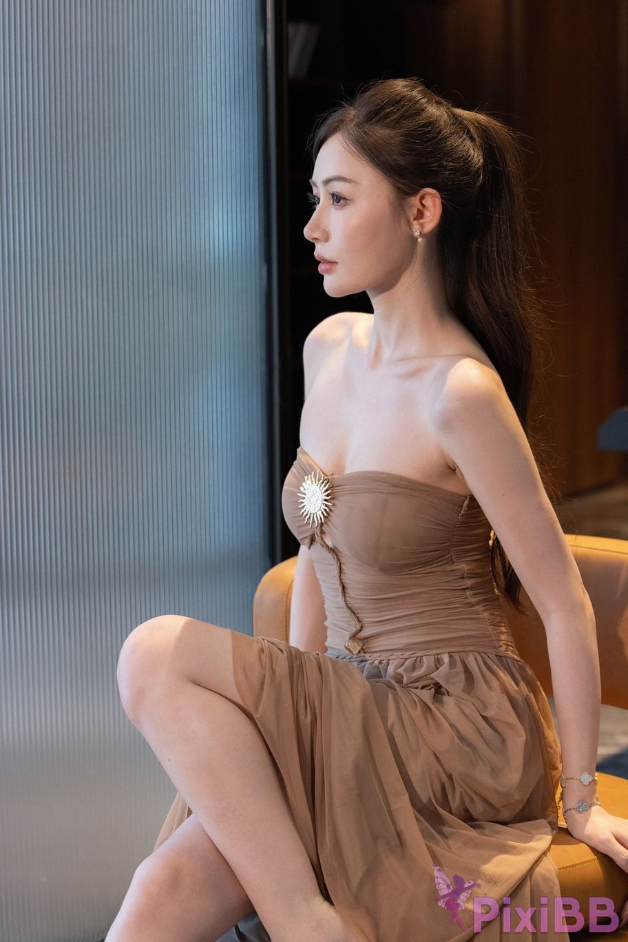 Featured Street Photography Works No.5547 Minmin goddess tube top gauze dress PixiBB.COM 016