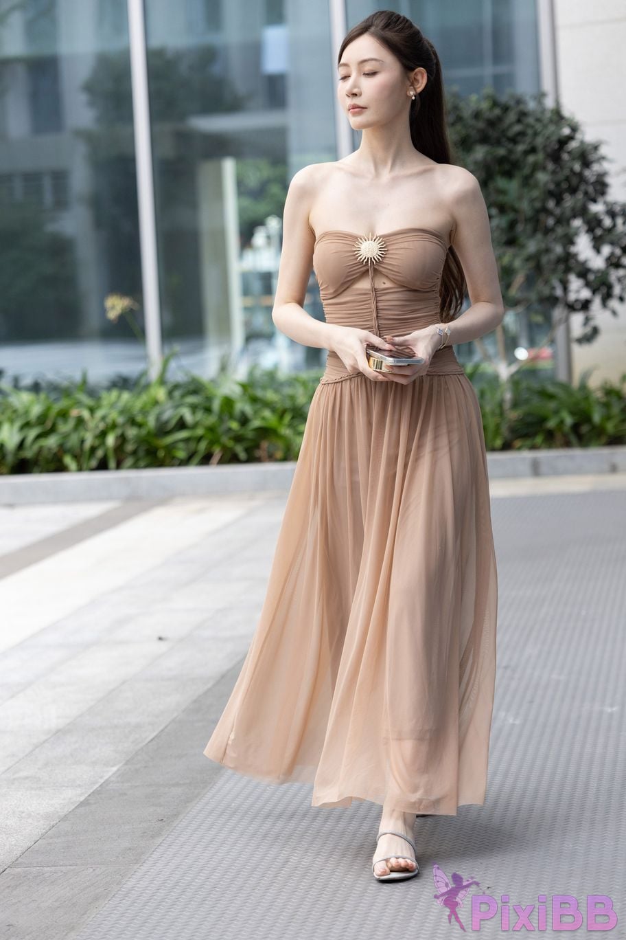 Featured Street Photography Works No.5547 Minmin goddess tube top gauze dress PixiBB.COM 096