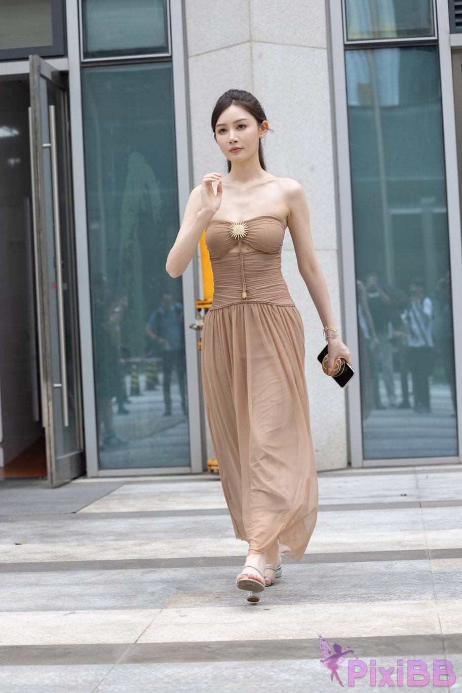 Featured Street Photography Works No.5547 Minmin goddess tube top gauze dress PixiBB.COM 114