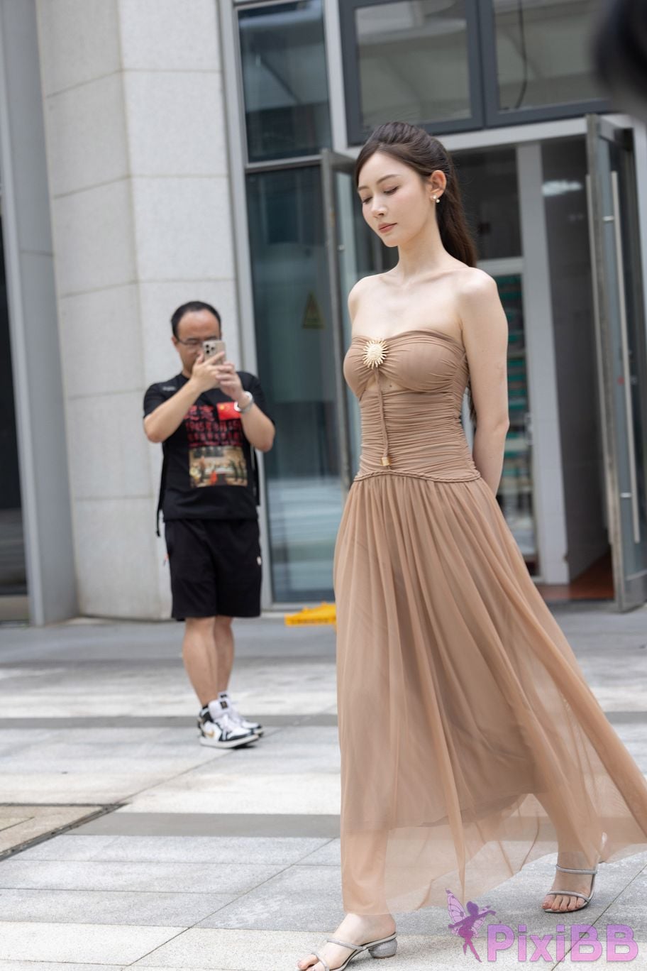 Featured Street Photography Works No.5547 Minmin goddess tube top gauze dress PixiBB.COM 124