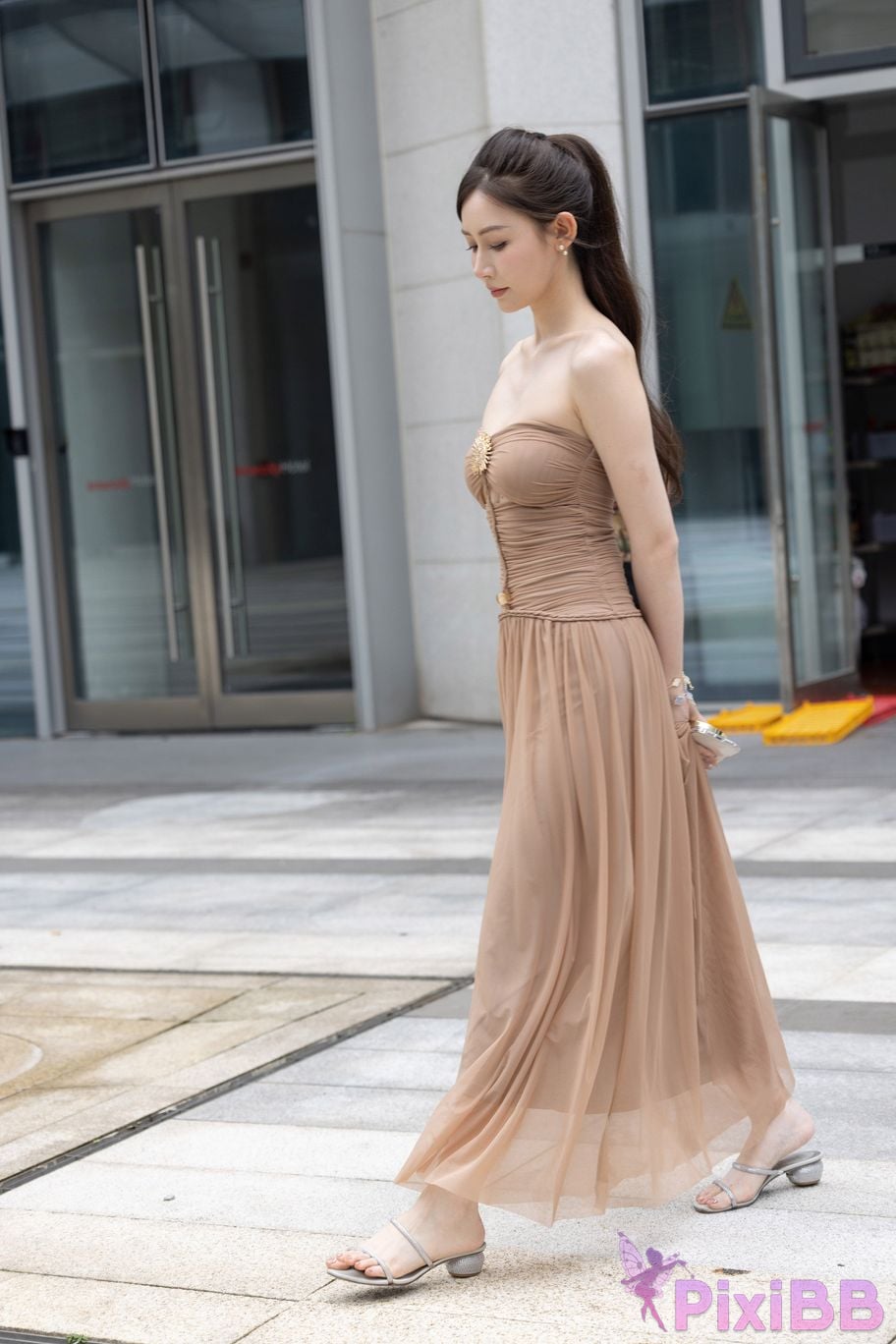 Featured Street Photography Works No.5547 Minmin goddess tube top gauze dress PixiBB.COM 126