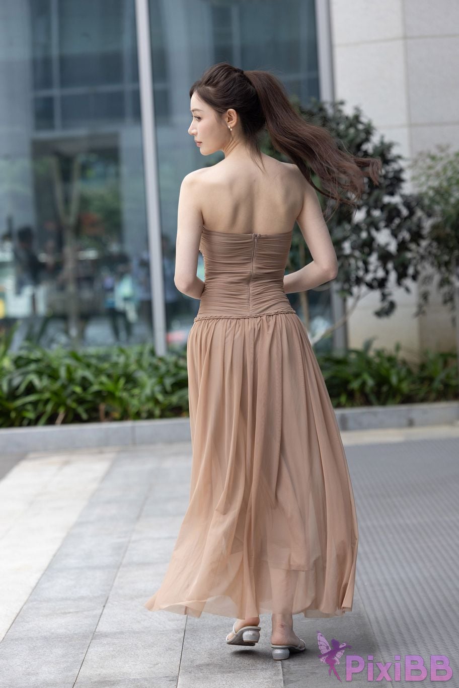 Featured Street Photography Works No.5547 Minmin goddess tube top gauze dress PixiBB.COM 136