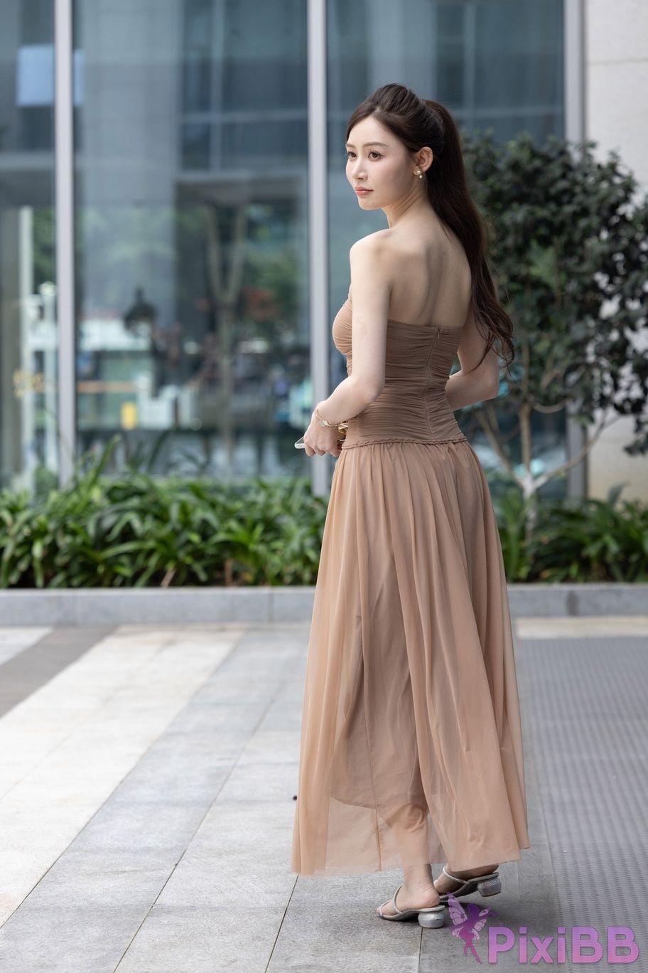 Featured Street Photography Works No.5547 Minmin goddess tube top gauze dress PixiBB.COM 138