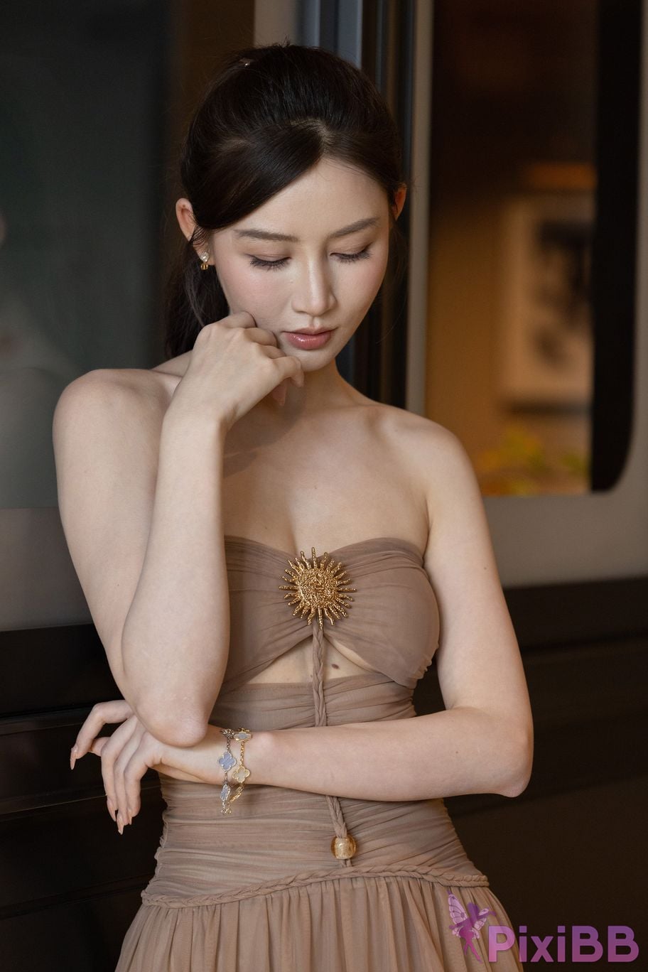 Featured Street Photography Works No.5547 Minmin goddess tube top gauze dress PixiBB.COM 183