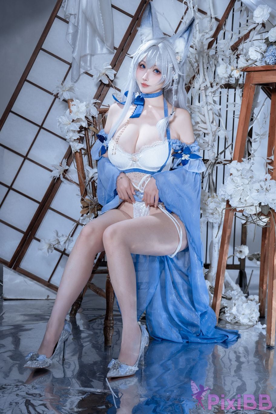 Cosplayer rioko Cool Ryoko Blue Route Aqua Summer Shinano PixiBB.COM 001