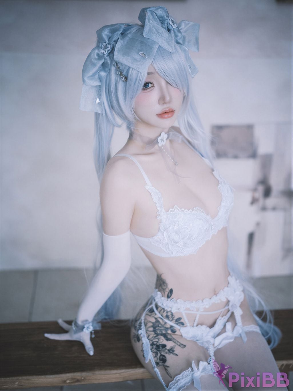 AI Enhanced DJAWA Photo Son Ye Eun Nikke Cinderella Glass Princess PixiBB.COM 080